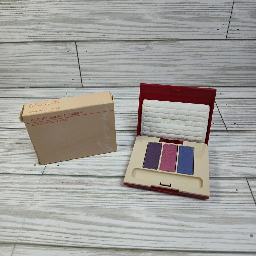 Avon Silk Finish Eyeshadow Trio Vintage 1988‎ Collection #2 Purple Pink Violet